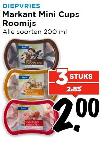 Aanbiedingen Markant mini cups roomijs - Markant - Geldig van 13/03/2016 tot 19/03/2016 bij Vomar