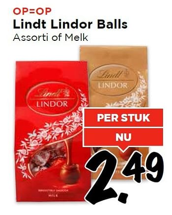 Aanbiedingen Lindt lindor balls - Lindt - Geldig van 13/03/2016 tot 19/03/2016 bij Vomar