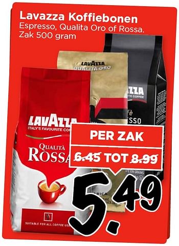 Aanbiedingen Lavazza koffiebonen - Lavazza - Geldig van 13/03/2016 tot 19/03/2016 bij Vomar