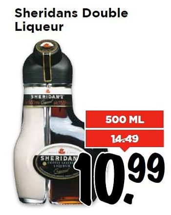 Aanbiedingen Sheridans double liqueur - Sheridan's - Geldig van 13/03/2016 tot 19/03/2016 bij Vomar