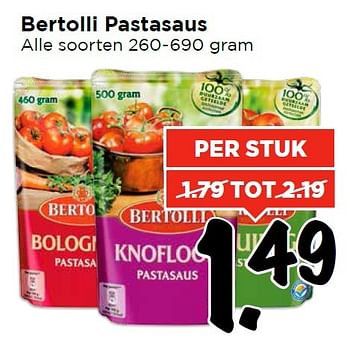 Aanbiedingen Bertolli pastasaus - Bertolli - Geldig van 13/03/2016 tot 19/03/2016 bij Vomar