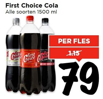 Aanbiedingen First choice cola - First choice - Geldig van 13/03/2016 tot 19/03/2016 bij Vomar