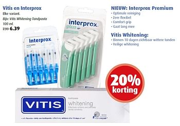 Aanbiedingen Vitis en interprox - Interprox - Geldig van 07/03/2016 tot 20/03/2016 bij Uw eigen drogist