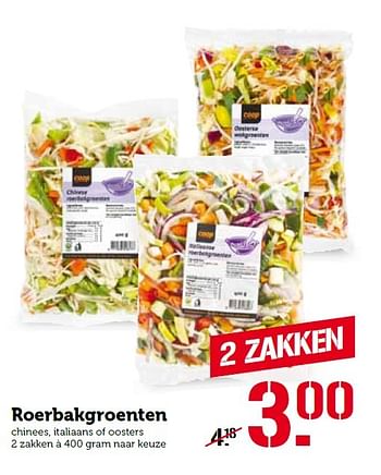 Aanbiedingen Roerbakgroenten - Huismerk - Coop - Geldig van 14/03/2016 tot 20/03/2016 bij Coop