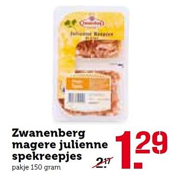 Aanbiedingen Zwanenberg magere julienne spekreepjes - Zwanenberg - Geldig van 14/03/2016 tot 20/03/2016 bij Coop