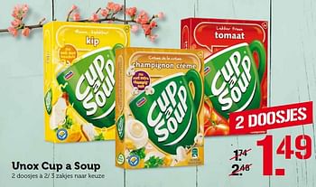 Aanbiedingen Unox cup a soup - Unox - Geldig van 14/03/2016 tot 20/03/2016 bij Coop