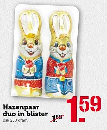 Aanbiedingen Hazenpaar duo in blister - Huismerk - Coop - Geldig van 14/03/2016 tot 20/03/2016 bij Coop