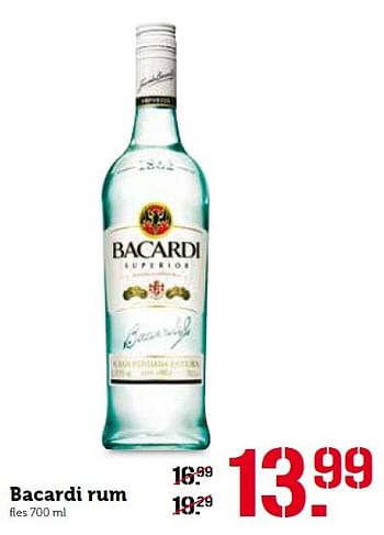 Aanbiedingen Bacardi rum - Bacardi - Geldig van 14/03/2016 tot 20/03/2016 bij Coop