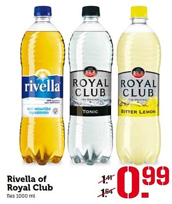 Aanbiedingen Rivella of royal club - Rivella - Geldig van 14/03/2016 tot 20/03/2016 bij Coop
