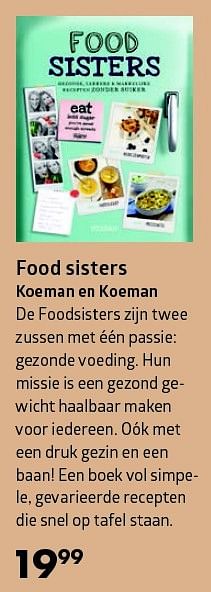 Aanbiedingen Food sisters koeman en koeman - Huismerk-Bruna - Geldig van 07/03/2016 tot 20/03/2016 bij Bruna