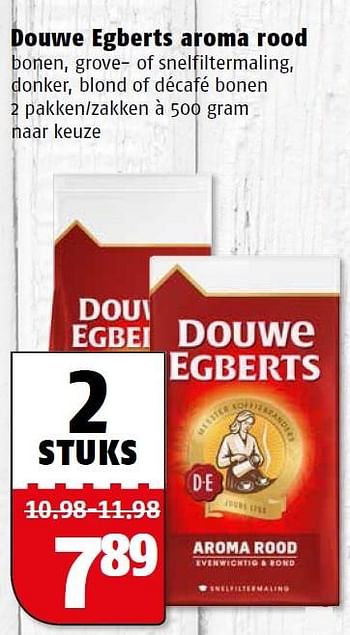 Aanbiedingen Douwe egberts aroma rood - Douwe Egberts - Geldig van 14/03/2016 tot 20/03/2016 bij Poiesz