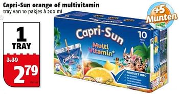 Aanbiedingen Capri-sun orange of multivitamin - Capri-Sun - Geldig van 14/03/2016 tot 20/03/2016 bij Poiesz