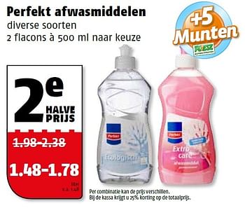 Aanbiedingen Perfekt afwasmiddelen - Perfekt - Geldig van 14/03/2016 tot 20/03/2016 bij Poiesz
