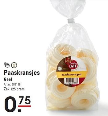 Aanbiedingen Paaskransjes geel - Gouden Aar - Geldig van 10/03/2016 tot 28/03/2016 bij Sligro