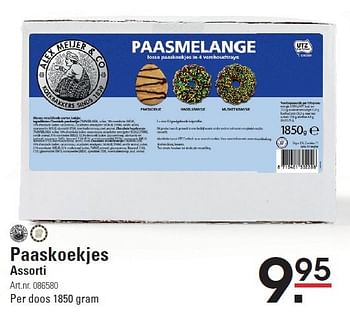 Aanbiedingen Paaskoekjes assorti - Alex Meijer - Geldig van 10/03/2016 tot 28/03/2016 bij Sligro