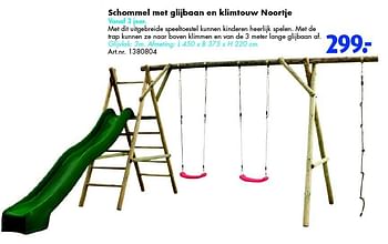 Aanbiedingen Schommel met glijbaan en klimtouw noortje - Huismerk - Bart Smit - Geldig van 05/03/2016 tot 21/08/2016 bij Bart Smit