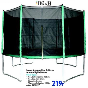 Aanbiedingen Nova trampoline met veiligheidsnet - Nova - Geldig van 05/03/2016 tot 21/08/2016 bij Bart Smit