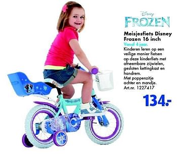 Aanbiedingen Meisjesfiets disney frozen 16 inch - Disney  Frozen - Geldig van 05/03/2016 tot 21/08/2016 bij Bart Smit