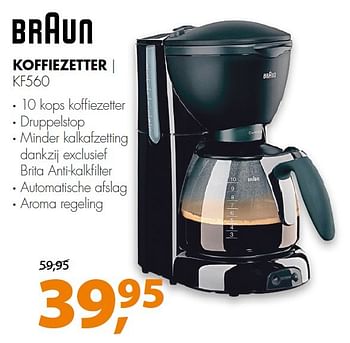 Aanbiedingen Braun koffiezetter kf560 - Braun - Geldig van 14/03/2016 tot 20/03/2016 bij Expert