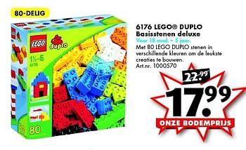 Aanbiedingen 6176 lego duplo basisstenen deluxe - Lego - Geldig van 12/03/2016 tot 27/03/2016 bij Bart Smit