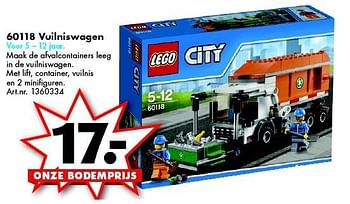 Aanbiedingen 60118 vuilniswagen - Lego - Geldig van 12/03/2016 tot 27/03/2016 bij Bart Smit