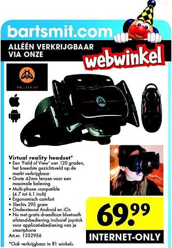 Aanbiedingen Virtual reality headset - Huismerk - Bart Smit - Geldig van 12/03/2016 tot 27/03/2016 bij Bart Smit