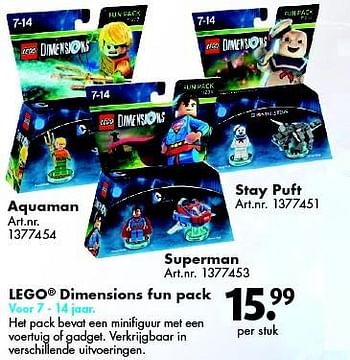Aanbiedingen Lego dimensions fun pack - Lego - Geldig van 12/03/2016 tot 27/03/2016 bij Bart Smit