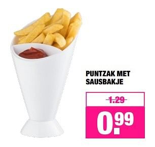 Aanbiedingen Puntzak met sausbakje - Huismerk - Big Bazar - Geldig van 14/03/2016 tot 27/03/2016 bij Big Bazar