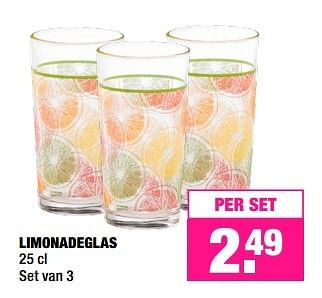 Aanbiedingen Limonadeglas - Huismerk - Big Bazar - Geldig van 14/03/2016 tot 27/03/2016 bij Big Bazar