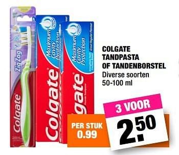 Aanbiedingen Colgate tandpasta of tandenborstel - Colgate - Geldig van 14/03/2016 tot 27/03/2016 bij Big Bazar
