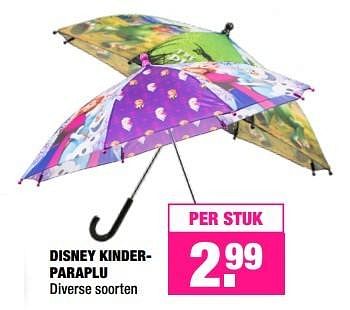 Aanbiedingen Disney kinderparaplu - Disney - Geldig van 14/03/2016 tot 27/03/2016 bij Big Bazar