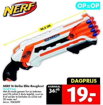 Aanbiedingen Nerf n-strike elite roughcut - Nerf - Geldig van 19/03/2016 tot 03/04/2016 bij Bart Smit