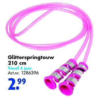 Aanbiedingen Glitterspringtouw 210 cm - Huismerk - Bart Smit - Geldig van 19/03/2016 tot 03/04/2016 bij Bart Smit