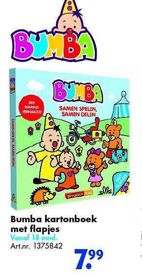 Aanbiedingen Bumba kartonboek met flapjes - Studio 100 - Geldig van 19/03/2016 tot 03/04/2016 bij Bart Smit