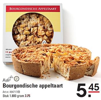 Aanbiedingen Bourgondische appeltaart - Partouse - Geldig van 10/03/2016 tot 28/03/2016 bij Sligro