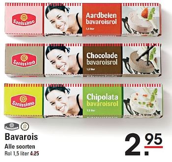 Aanbiedingen Bavarois - sanissimo - Geldig van 10/03/2016 tot 28/03/2016 bij Sligro