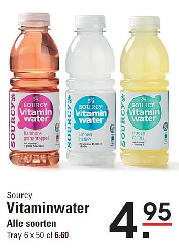 Aanbiedingen Vitaminwater - Sourcy - Geldig van 10/03/2016 tot 28/03/2016 bij Sligro