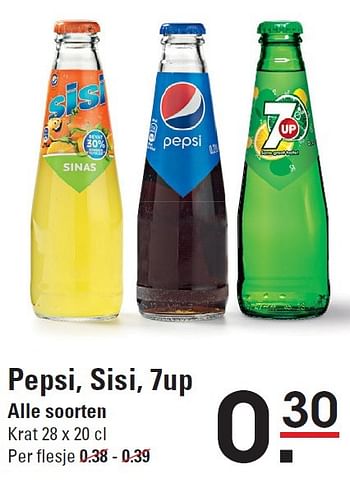 Aanbiedingen Pepsi, sisi, 7up - Huismerk - Sligro - Geldig van 10/03/2016 tot 28/03/2016 bij Sligro