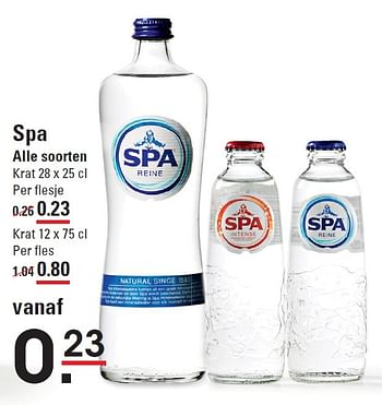 Aanbiedingen Alle soorten - Spa - Geldig van 10/03/2016 tot 28/03/2016 bij Sligro