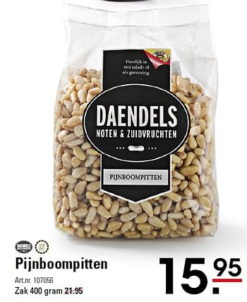 Aanbiedingen Pijnboompitten - Daendels - Geldig van 10/03/2016 tot 28/03/2016 bij Sligro