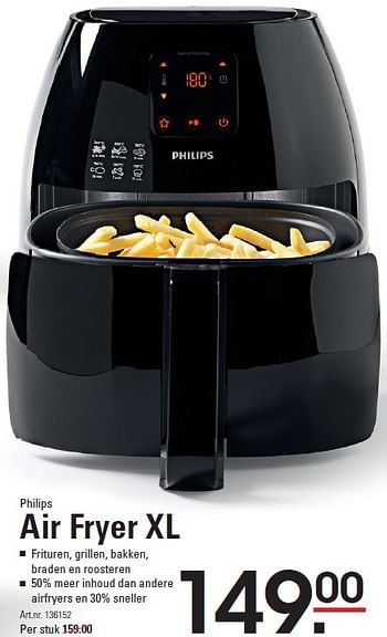 Aanbiedingen Philips air fryer xl - Philips - Geldig van 10/03/2016 tot 28/03/2016 bij Sligro