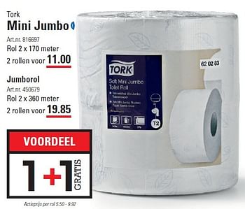 Aanbiedingen Mini jumbo - Tork - Geldig van 10/03/2016 tot 28/03/2016 bij Sligro