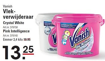 Aanbiedingen Vlekverwijderaar crystal white - Vanish - Geldig van 10/03/2016 tot 28/03/2016 bij Sligro