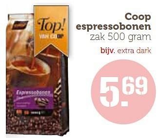 Aanbiedingen Coop espressobonen - Huismerk - Coop - Geldig van 21/03/2016 tot 28/03/2016 bij Coop