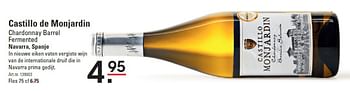 Aanbiedingen Castillo de monjardin chardonnay barrel fermented navarra, spanje - Witte wijnen - Geldig van 10/03/2016 tot 28/03/2016 bij Sligro