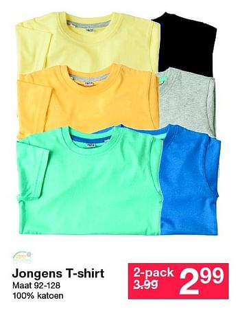 Aanbiedingen Jongens t-shirt - Huismerk - Zeeman  - Geldig van 26/03/2016 tot 09/04/2016 bij Zeeman