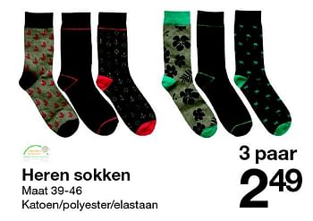 Aanbiedingen Heren sokken - Huismerk - Zeeman  - Geldig van 26/03/2016 tot 09/04/2016 bij Zeeman