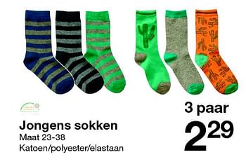 Aanbiedingen Jongens sokken - Huismerk - Zeeman  - Geldig van 26/03/2016 tot 09/04/2016 bij Zeeman