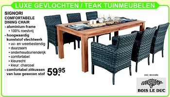 Aanbiedingen Signori comfortabele dining chair - Bois le Duc - Geldig van 28/03/2016 tot 17/04/2016 bij Van Cranenbroek