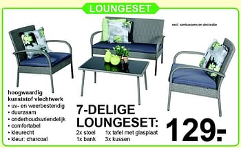 Aanbiedingen 7-delige loungeset - Huismerk - Van Cranenbroek - Geldig van 28/03/2016 tot 17/04/2016 bij Van Cranenbroek